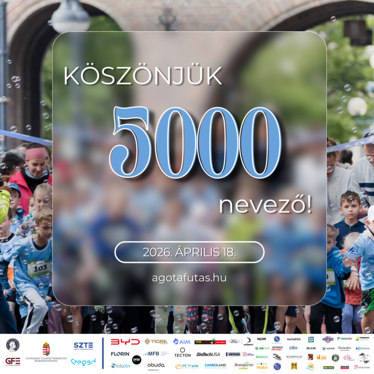 Történelmi csúcs a III. ÁGOTA® Futáson: Átléptük az 5000 nevezőt!